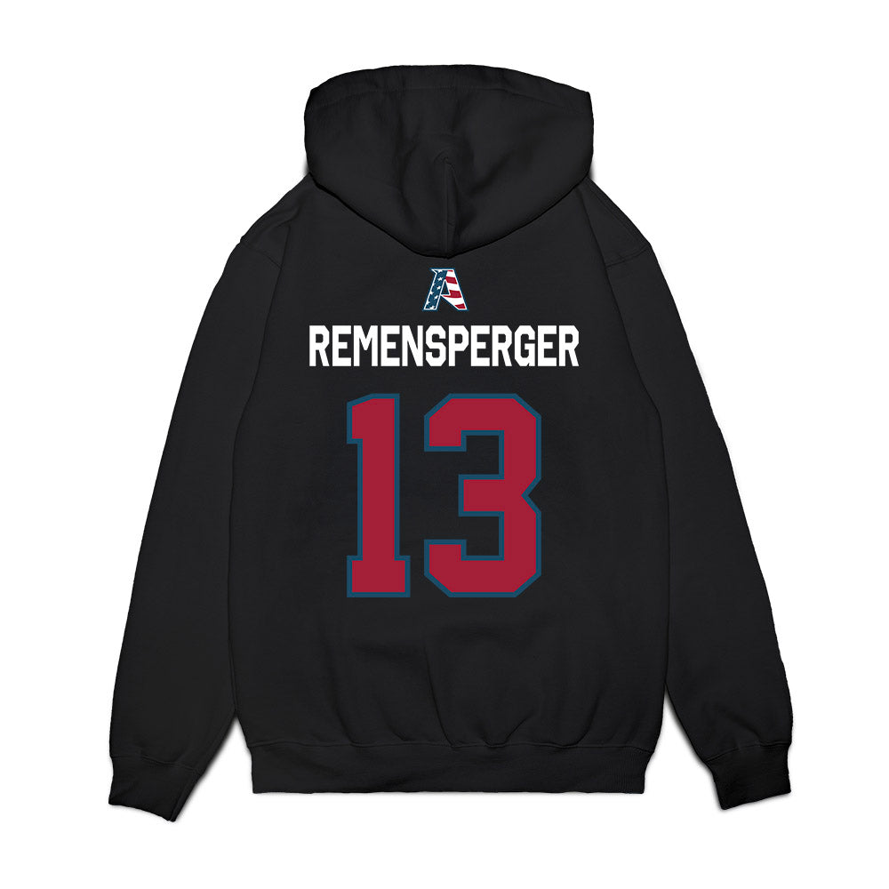 Arkansas - NCAA Women's Volleyball : Kiki Remensperger - Patriotic Collection Premium Hooded Sweatshirt-1