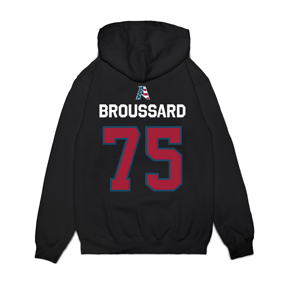 Arkansas - NCAA Football : Kavion Broussard - Patriotic Collection Premium Hooded Sweatshirt-1