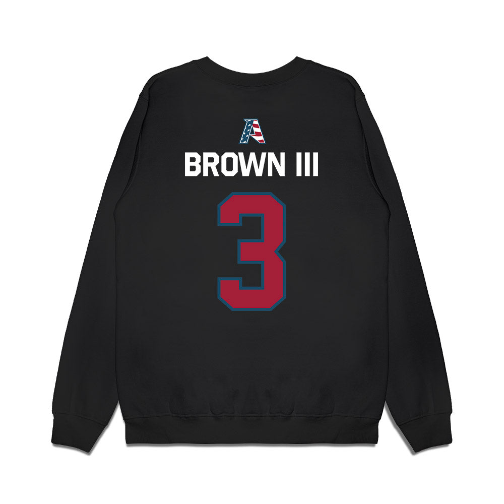 Arkansas - NCAA Football : CS Brown III - Patriotic Collection Premium Crewneck Sweatshirt-1