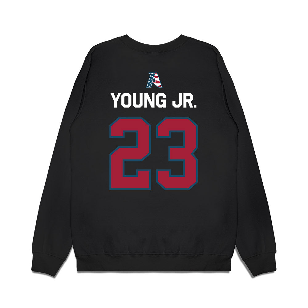 Arkansas - NCAA Football : Kevin Young Jr. - Patriotic Collection Premium Crewneck Sweatshirt-1