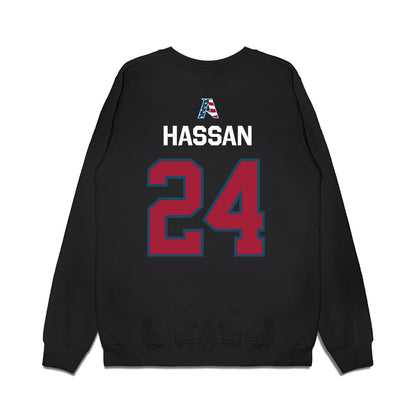 Arkansas - NCAA Women's Basketball : Aisha Hassan - Patriotic Collection Premium Crewneck Sweatshirt-1