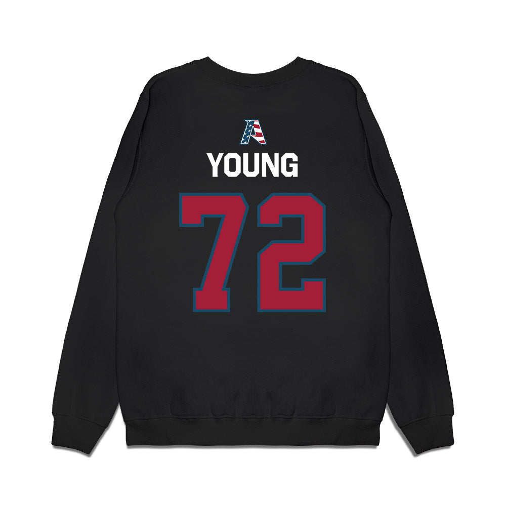 Arkansas - NCAA Football : Tucker Young - Patriotic Collection Premium Crewneck Sweatshirt-1