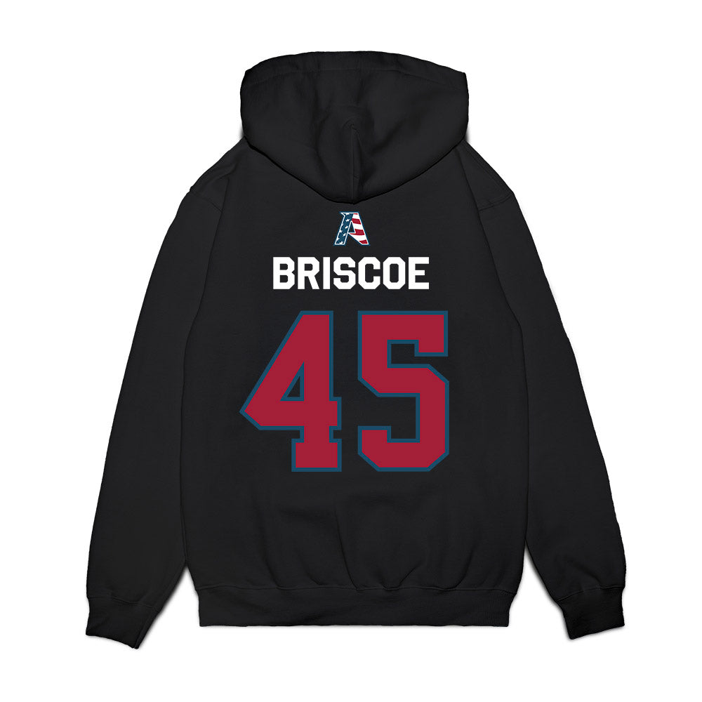 Arkansas - NCAA Baseball : Tye Briscoe - Patriotic Collection Premium Hooded Sweatshirt-1