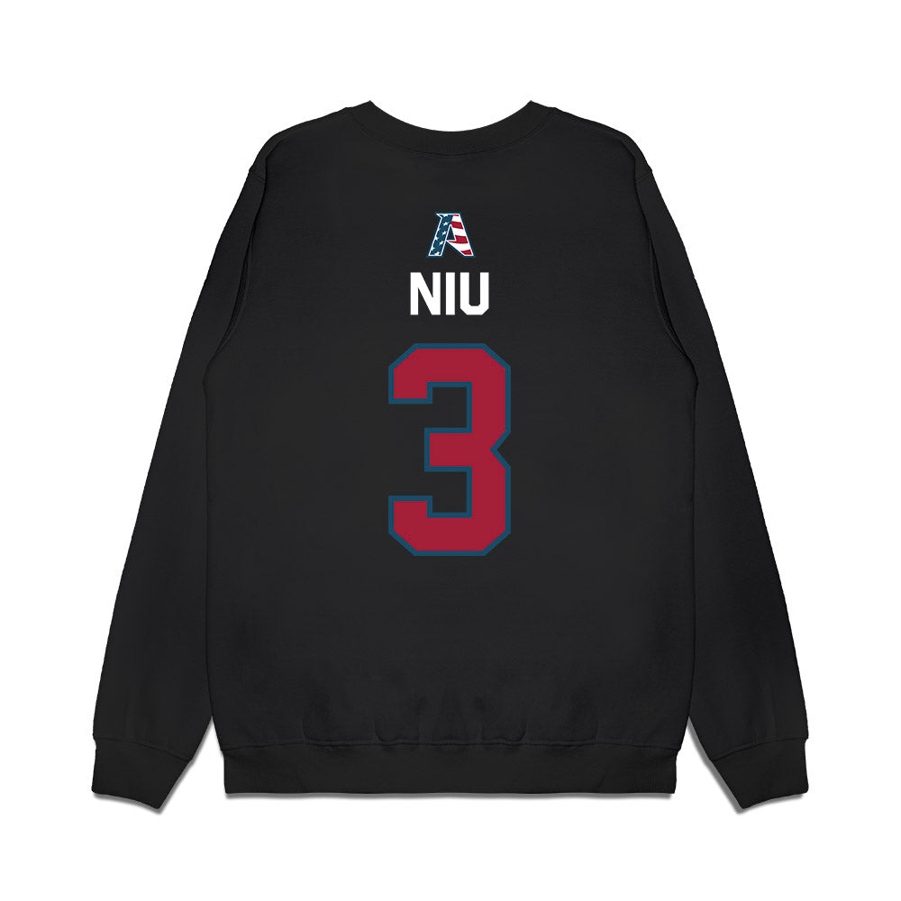 Arkansas - NCAA Women's Volleyball : Livia Niu - Patriotic Collection Premium Crewneck Sweatshirt-1