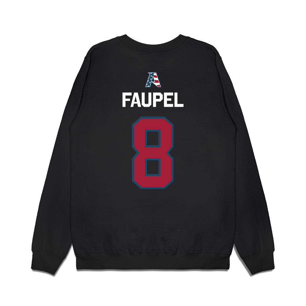 Arkansas - NCAA Football : Donovan Faupel - Patriotic Collection Premium Crewneck Sweatshirt-1