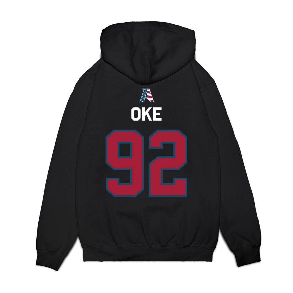 Arkansas - NCAA Football : David Oke - Patriotic Collection Premium Hooded Sweatshirt-1