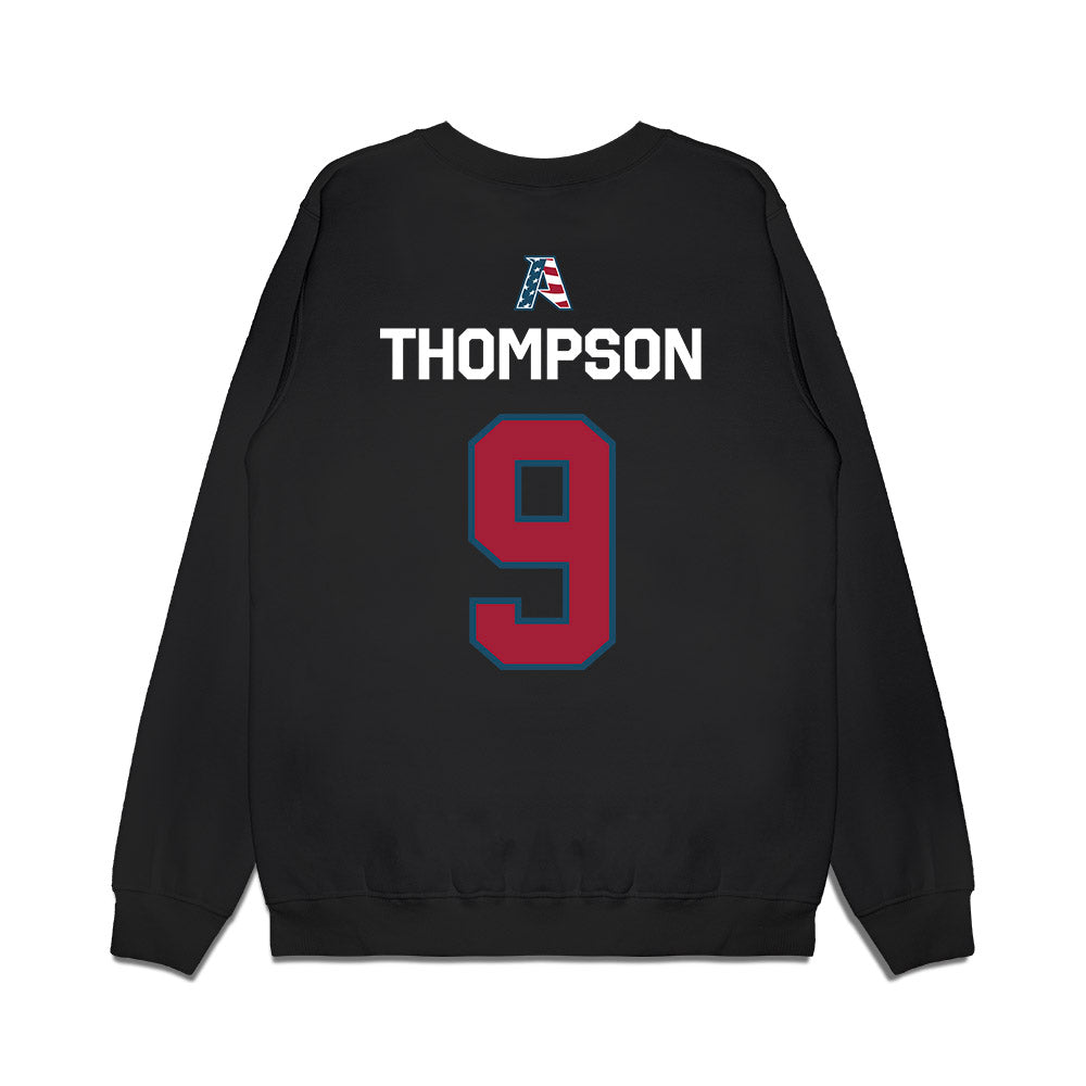 Arkansas - NCAA Men's Basketball : Davion Thompson - Patriotic Collection Premium Crewneck Sweatshirt-1
