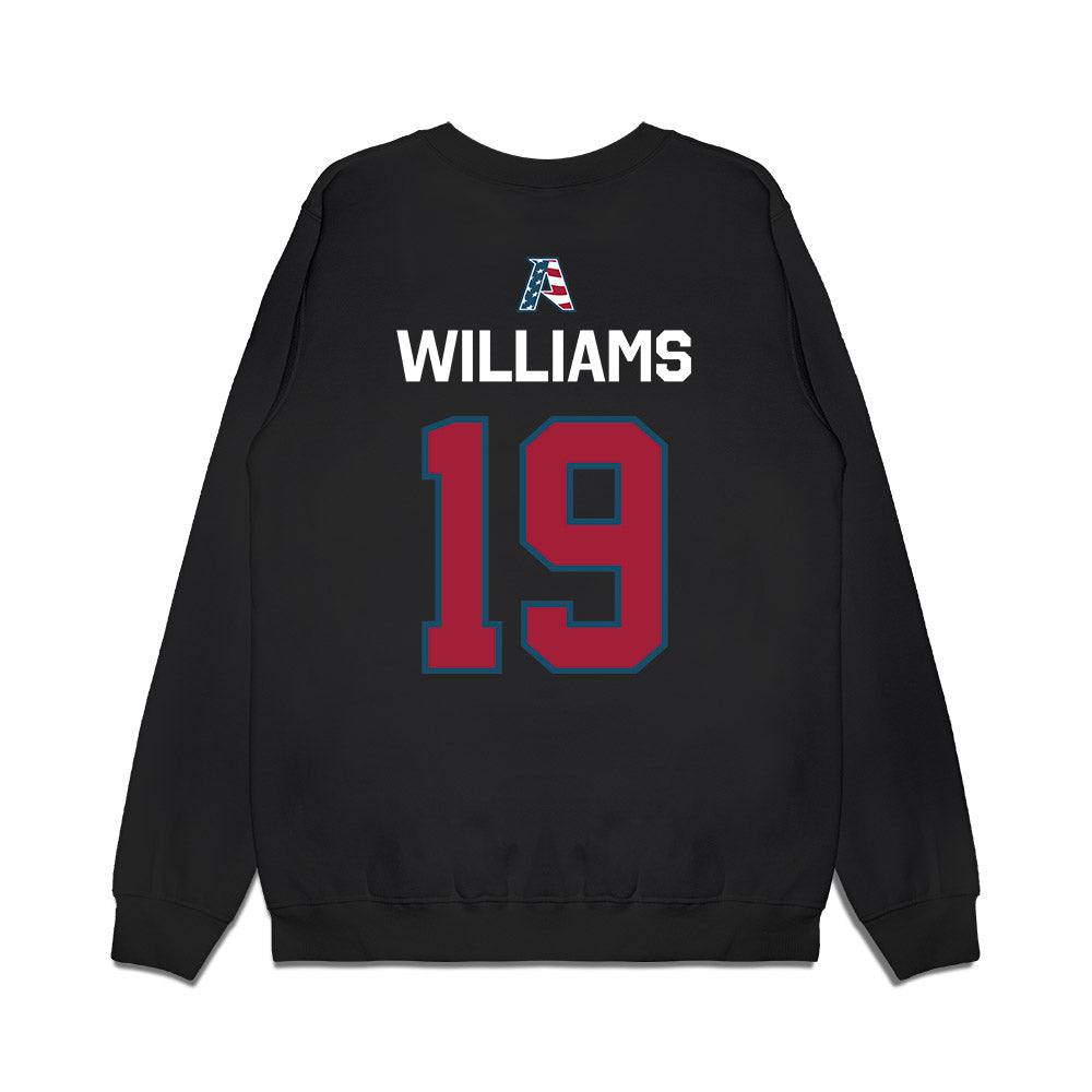 Arkansas - NCAA Football : Kyndrick Williams - Patriotic Collection Premium Crewneck Sweatshirt-1
