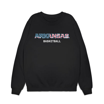 Arkansas - NCAA Men's Basketball : Davion Thompson - Patriotic Collection Premium Crewneck Sweatshirt-0