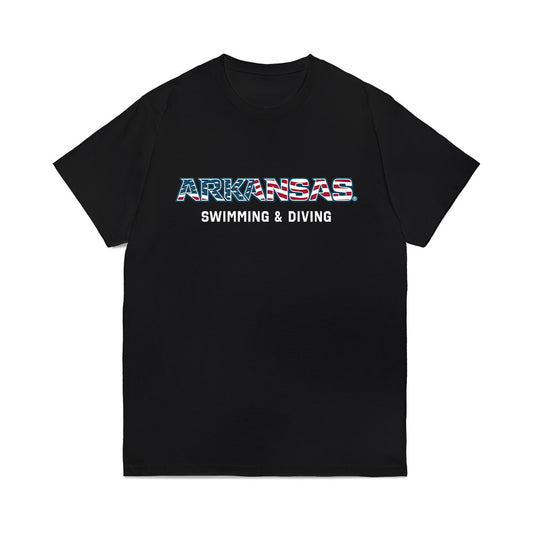 Arkansas - NCAA Women's Swimming & Diving : Bryze Sanchez - Patriotic Collection Comfort Colors T-Shirt-0