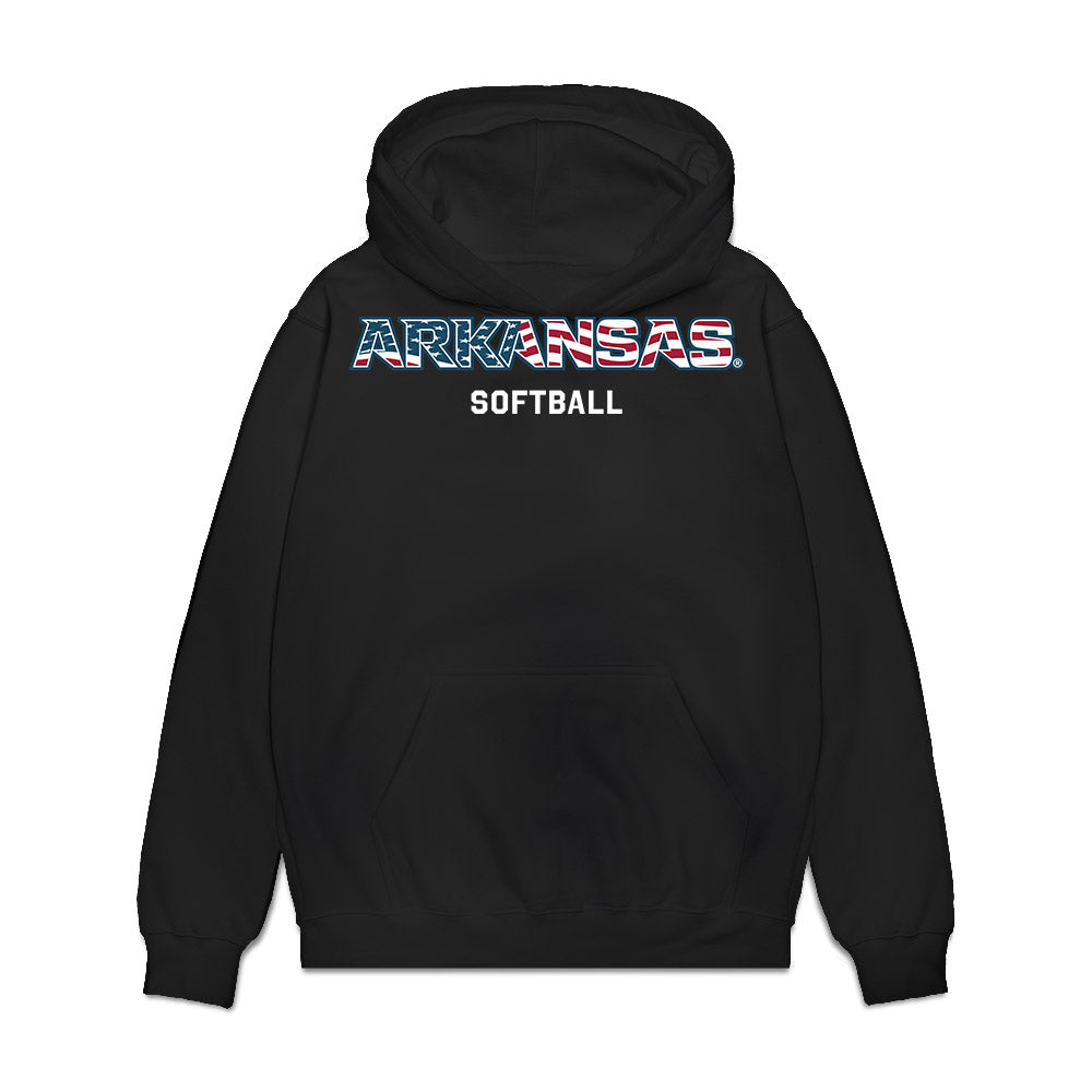Arkansas - NCAA Softball : Saylor Timmerman - Patriotic Collection Premium Hooded Sweatshirt-0