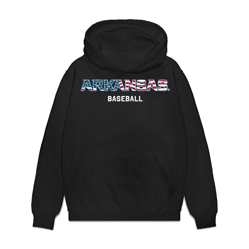 Arkansas - NCAA Baseball : Brody Crane - Patriotic Collection Premium Hooded Sweatshirt-0