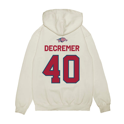 Arkansas - NCAA Baseball : James DeCremer - Patriotic Collection Premium Hooded Sweatshirt-1