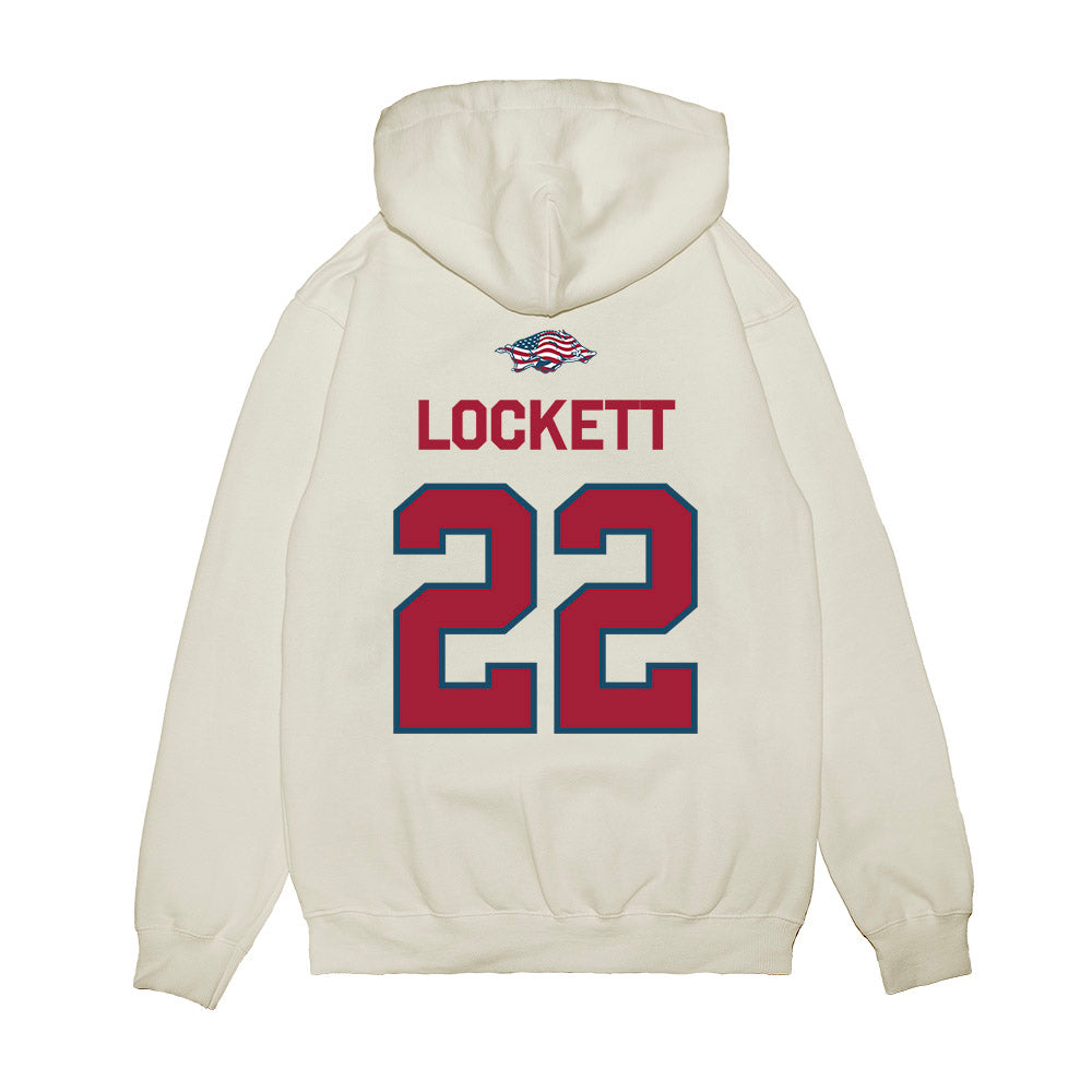 Arkansas - NCAA Football : Tay Lockett - Patriotic Collection Premium Hooded Sweatshirt-1