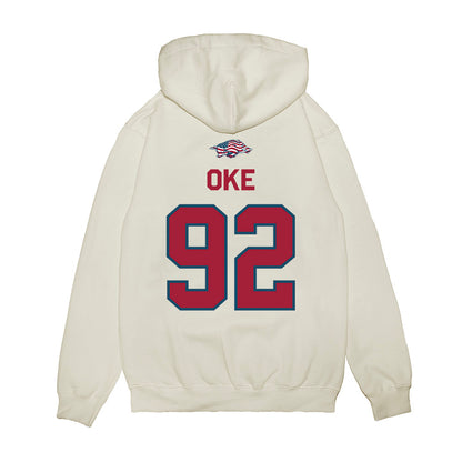 Arkansas - NCAA Football : David Oke - Patriotic Collection Premium Hooded Sweatshirt-1