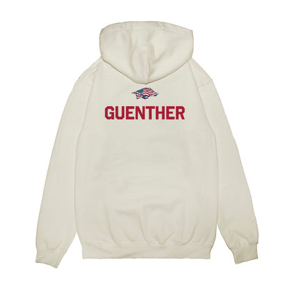 Arkansas - NCAA Women's Gymnastics : Giselle Guenther - Patriotic Collection Premium Hooded Sweatshirt-1