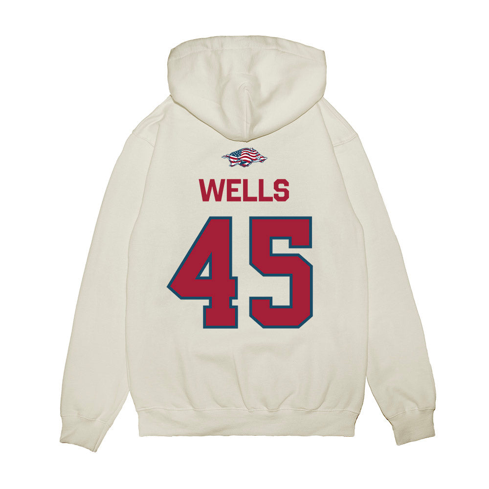Arkansas - NCAA Softball : Jayden Wells - Patriotic Collection Premium Hooded Sweatshirt-1