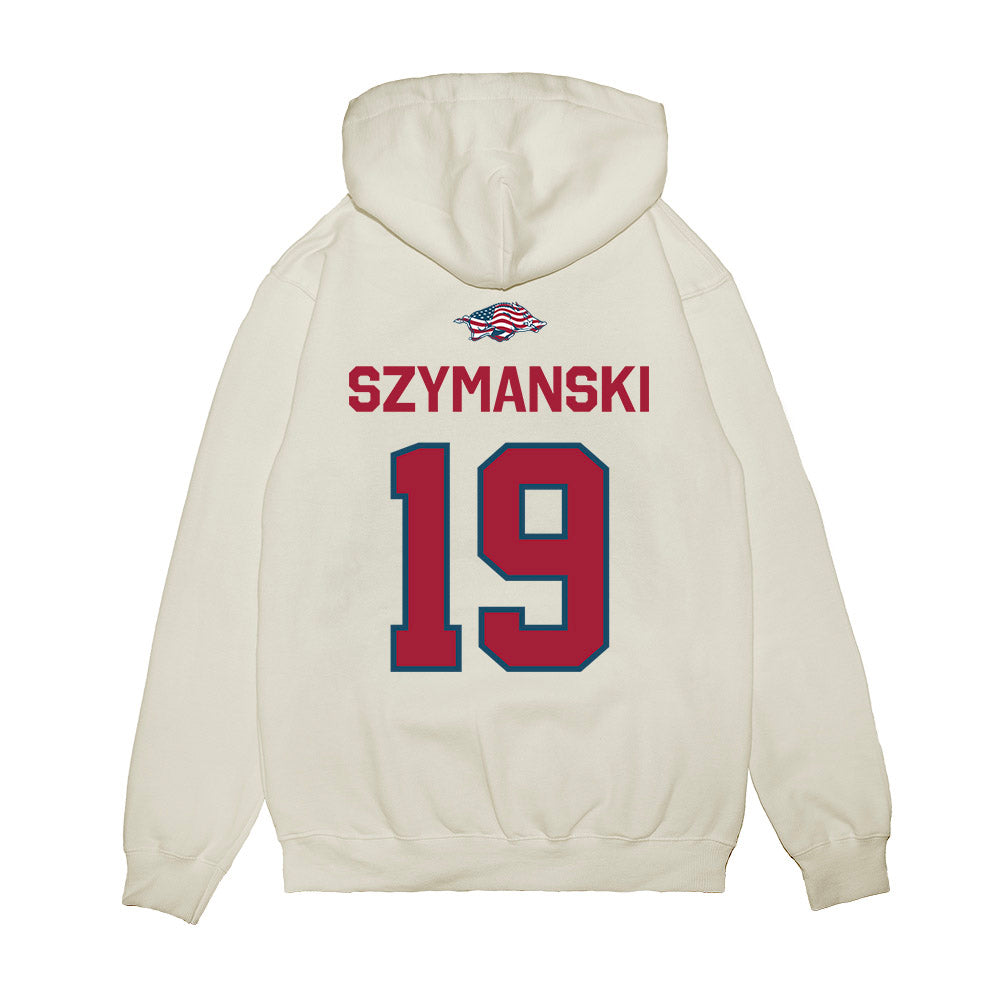 Arkansas - NCAA Women's Soccer : Paige Szymanski - Patriotic Collection Premium Hooded Sweatshirt-1