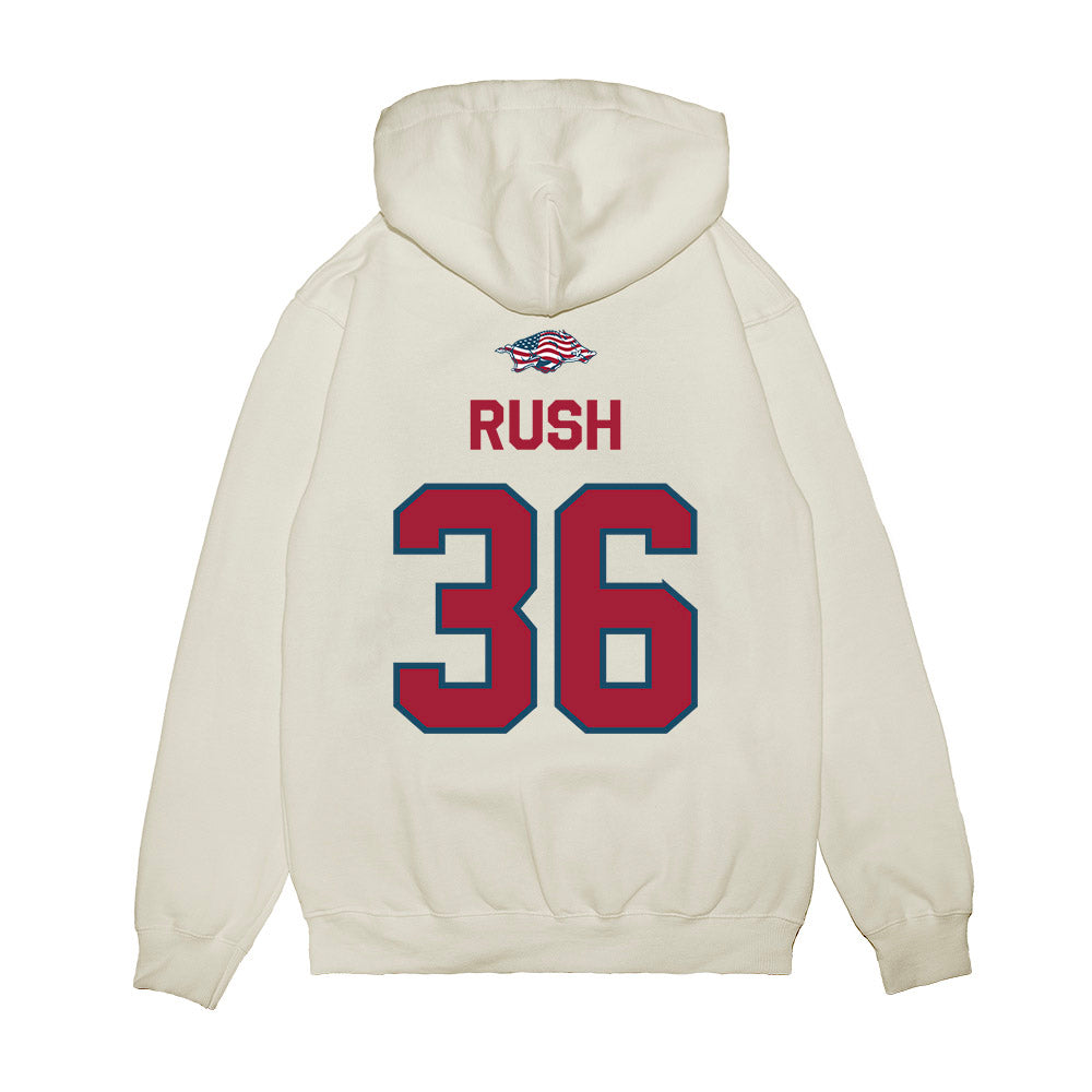 Arkansas - NCAA Football : Gavin Rush - Patriotic Collection Premium Hooded Sweatshirt-1