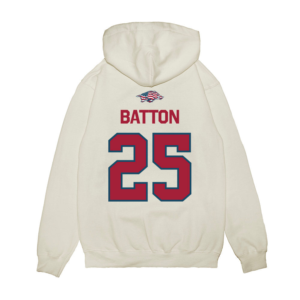 Arkansas - NCAA Football : Markeylin Batton - Patriotic Collection Premium Hooded Sweatshirt-1