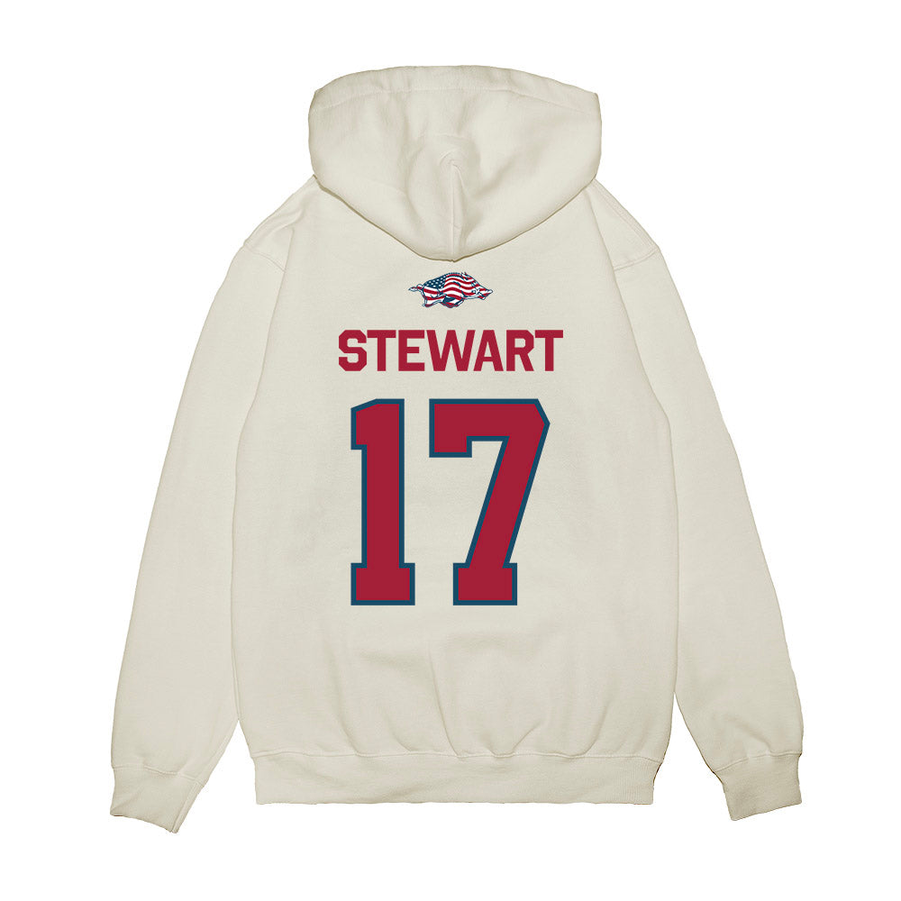 Arkansas - NCAA Baseball : Zack Stewart - Patriotic Collection Premium Hooded Sweatshirt-1