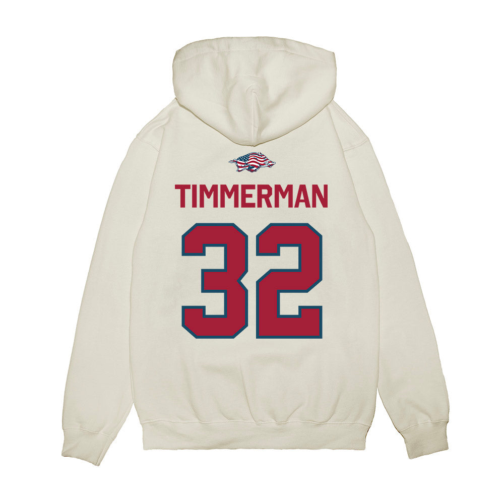 Arkansas - NCAA Softball : Saylor Timmerman - Patriotic Collection Premium Hooded Sweatshirt-1