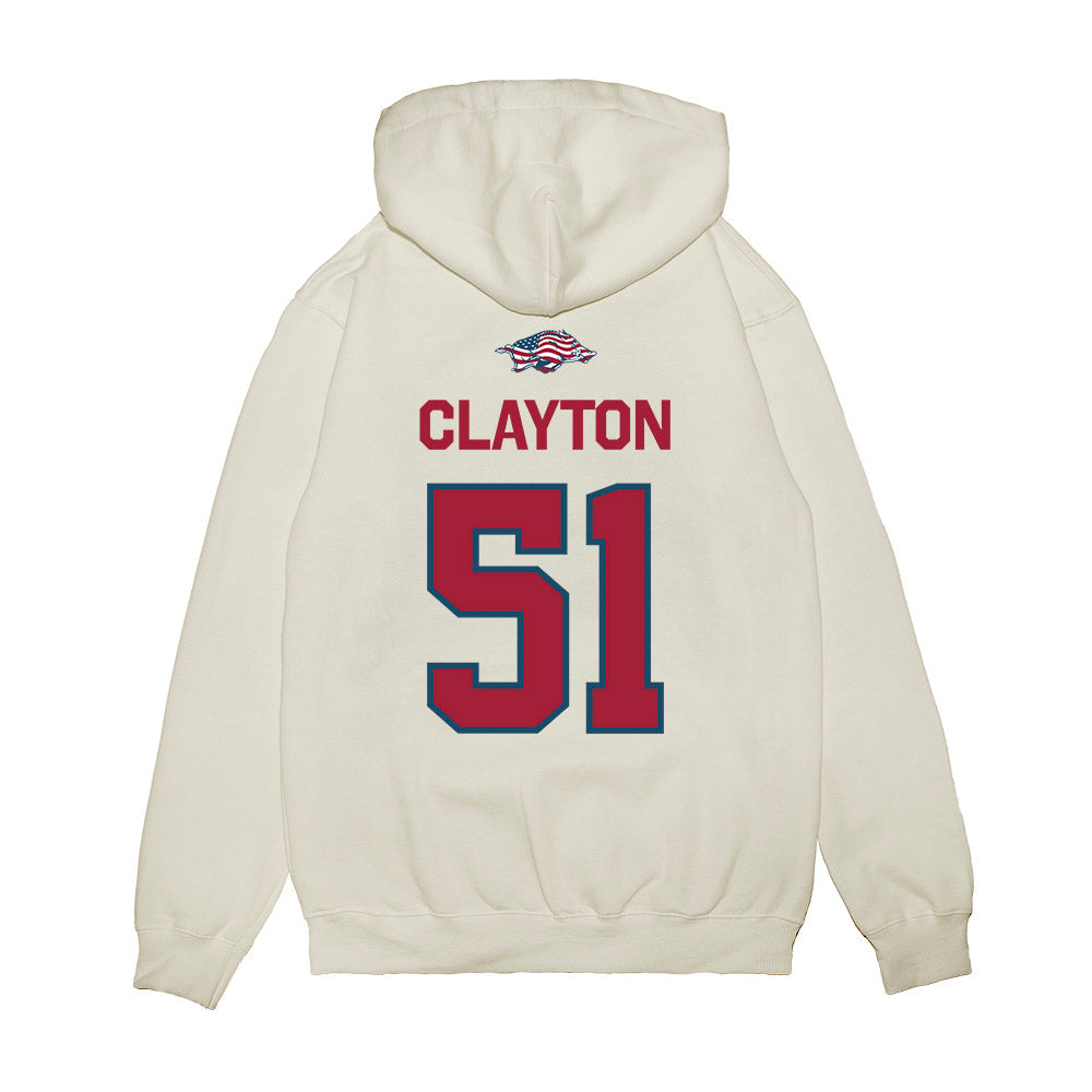 Arkansas - NCAA Football : Carey Clayton - Patriotic Collection Premium Hooded Sweatshirt-1