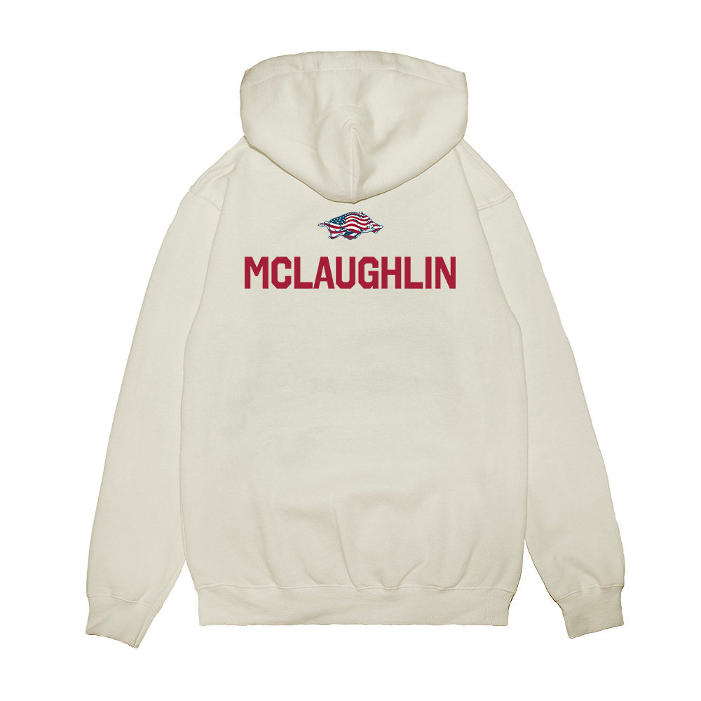 Arkansas - NCAA Men's Golf : Jackson McLaughlin - Patriotic Collection Premium Hooded Sweatshirt-1