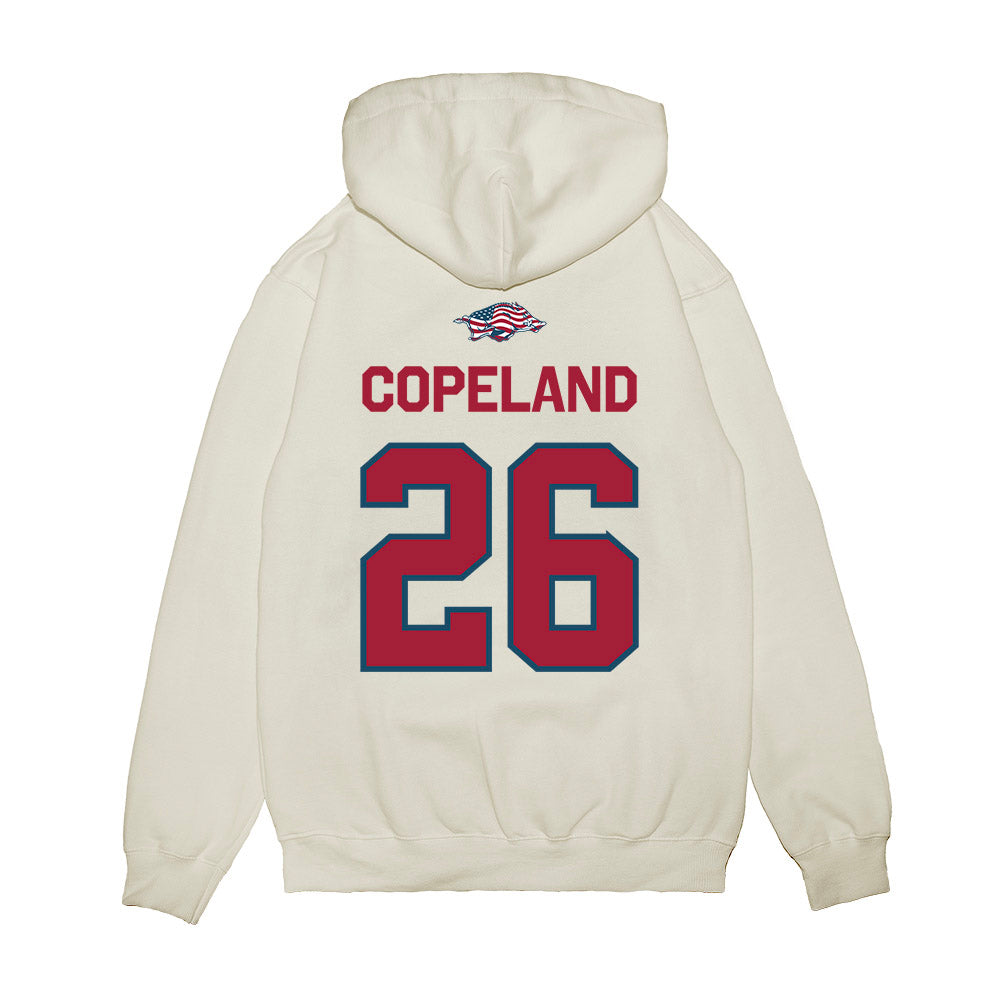 Arkansas - NCAA Football : Jalon Copeland - Patriotic Collection Premium Hooded Sweatshirt-1