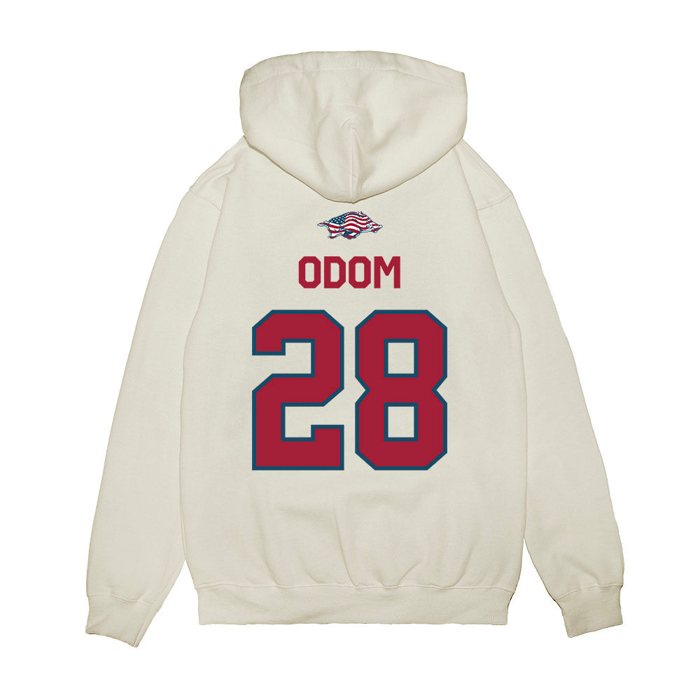 Arkansas - NCAA Football : Trajen Odom - Patriotic Collection Premium Hooded Sweatshirt-1
