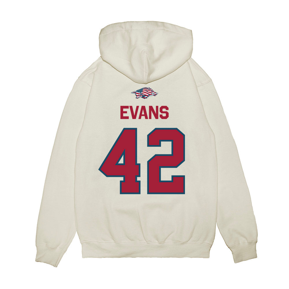 Arkansas - NCAA Football : Jeremy Evans - Patriotic Collection Premium Hooded Sweatshirt-1