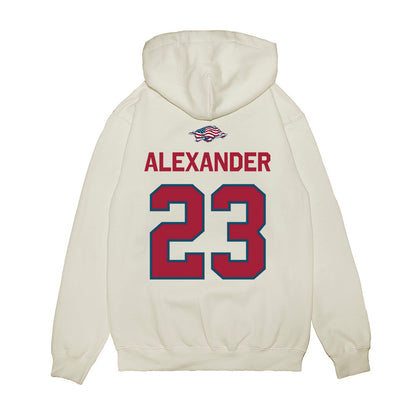 Arkansas - NCAA Women's Volleyball : Aleki Alexander - Patriotic Collection Premium Hooded Sweatshirt-1