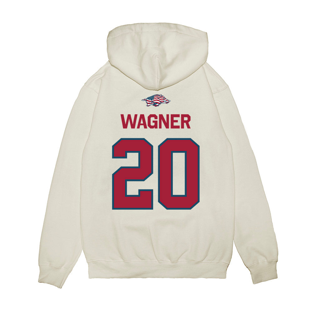 Arkansas - NCAA Women's Soccer : Natalie Wagner - Patriotic Collection Premium Hooded Sweatshirt-1