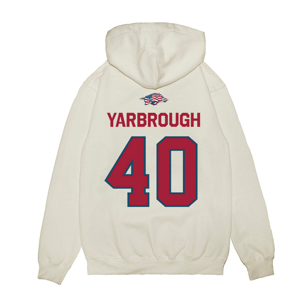 Arkansas - NCAA Football : Colton Yarbrough - Patriotic Collection Premium Hooded Sweatshirt-1