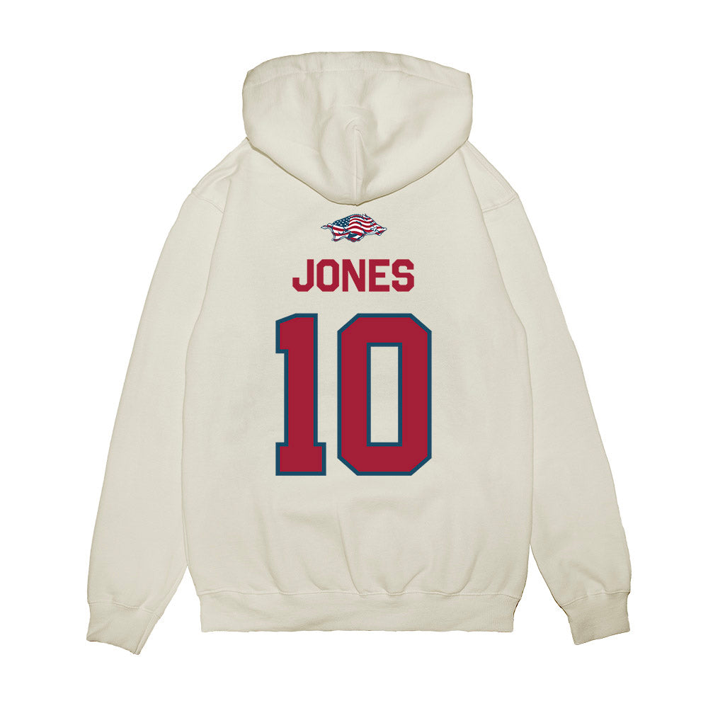 Arkansas - NCAA Women's Basketball : Taleyah Jones - Patriotic Collection Premium Hooded Sweatshirt-1