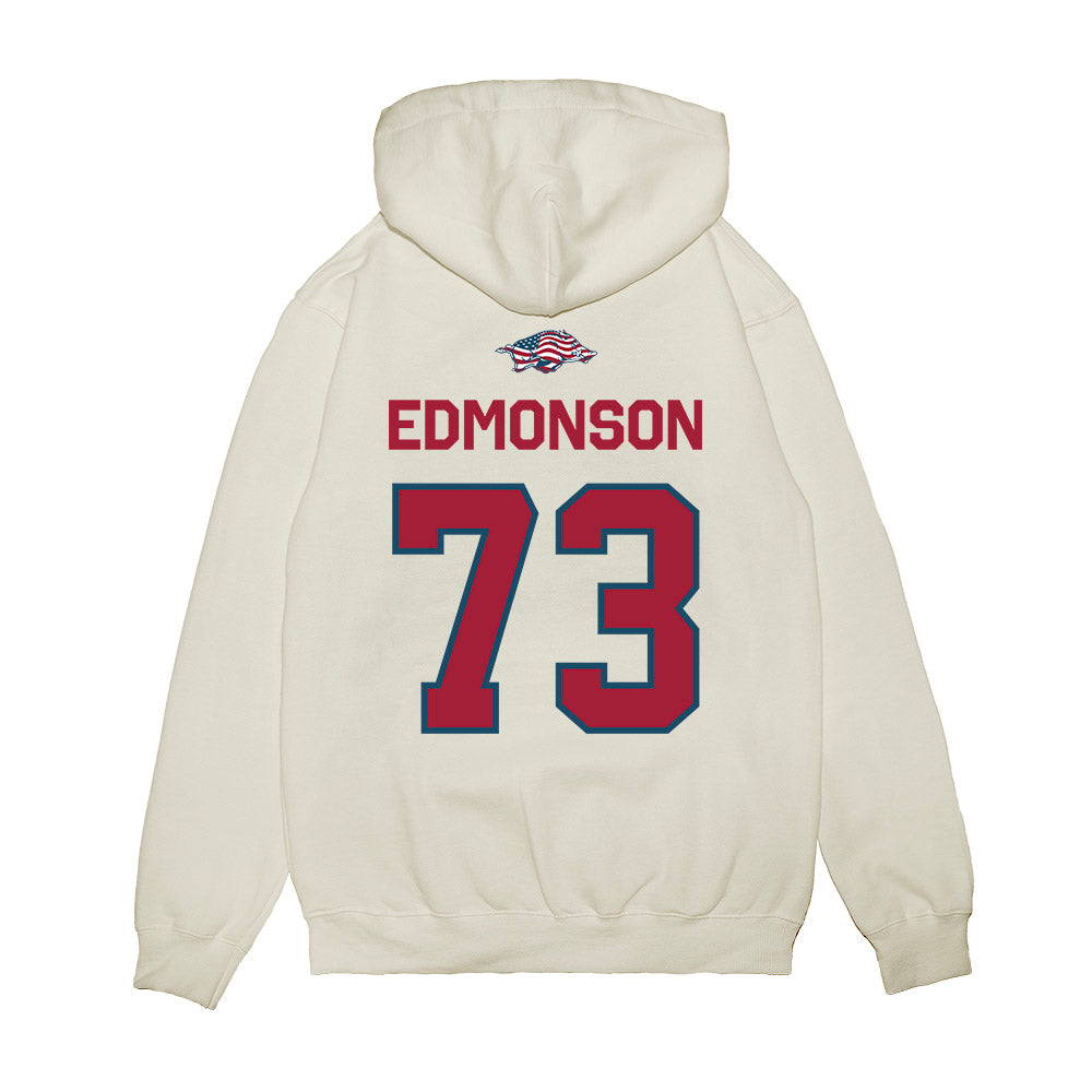 Arkansas - NCAA Football : Brooks Edmonson - Patriotic Collection Premium Hooded Sweatshirt-1