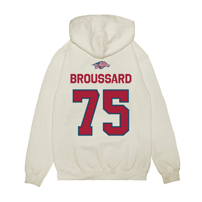 Arkansas - NCAA Football : Kavion Broussard - Patriotic Collection Premium Hooded Sweatshirt-1