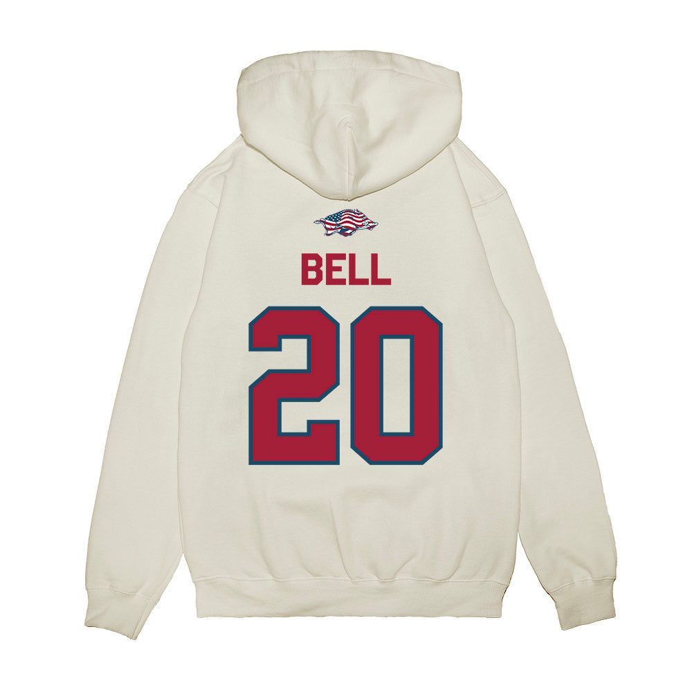 Arkansas - NCAA Softball : Tianna Bell - Patriotic Collection Premium Hooded Sweatshirt-1