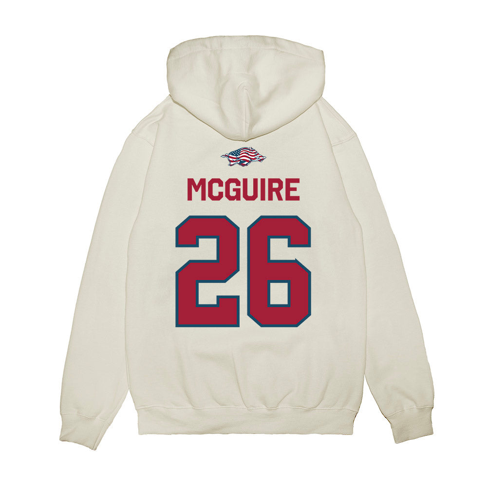 Arkansas - NCAA Baseball : Tate McGuire - Patriotic Collection Premium Hooded Sweatshirt-1