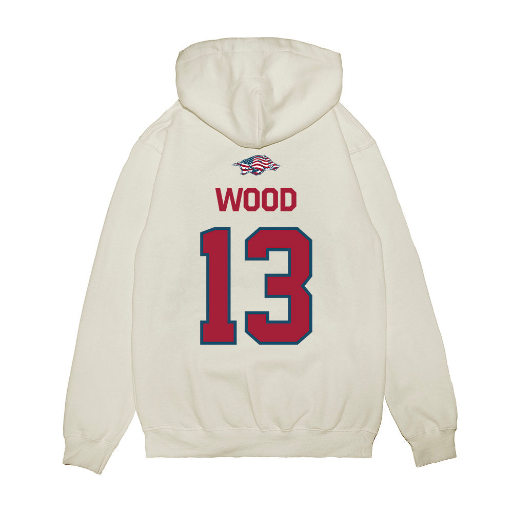 Arkansas - NCAA Softball : Kasey Wood - Patriotic Collection Premium Hooded Sweatshirt-1