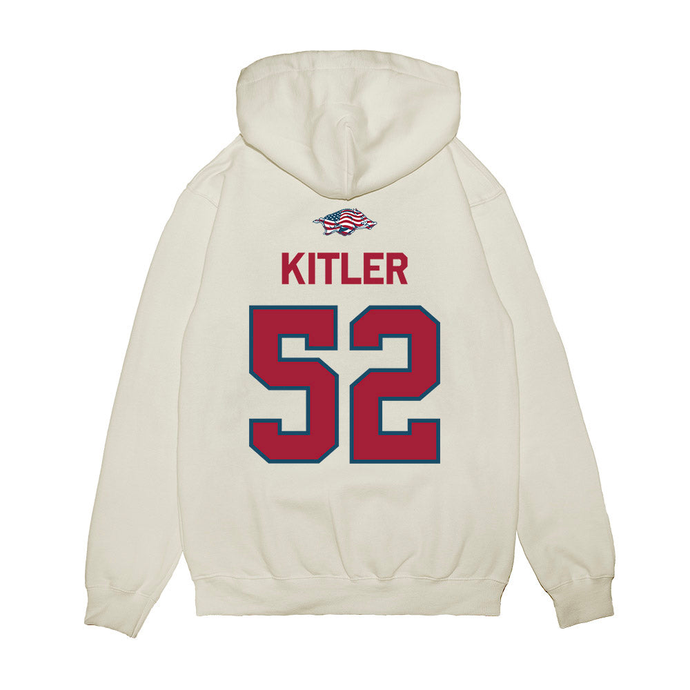 Arkansas - NCAA Football : Caden Kitler - Patriotic Collection Premium Hooded Sweatshirt-1