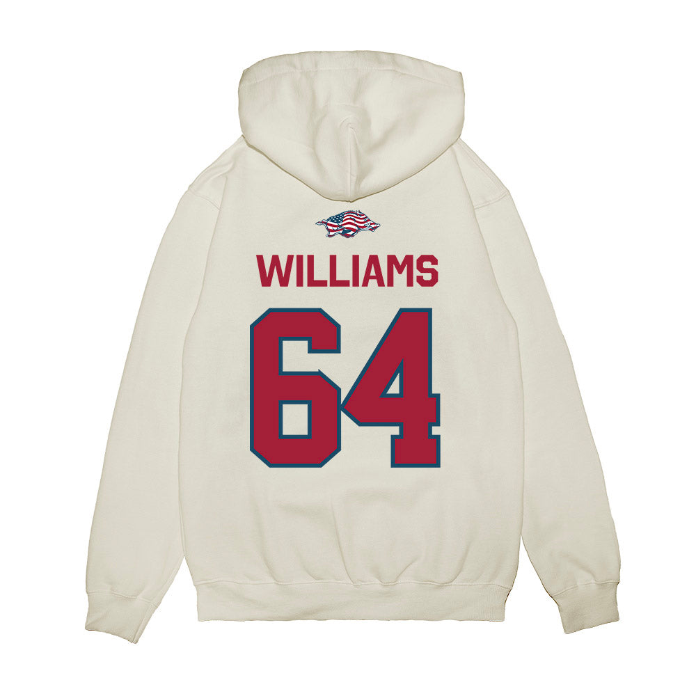 Arkansas - NCAA Football : Bryant Williams - Patriotic Collection Premium Hooded Sweatshirt-1