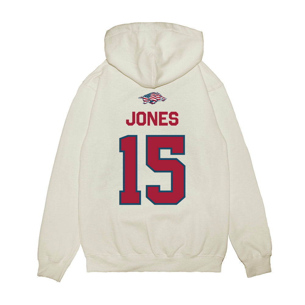 Arkansas - NCAA Women's Soccer : Sabrina Jones - Patriotic Collection Premium Hooded Sweatshirt-1