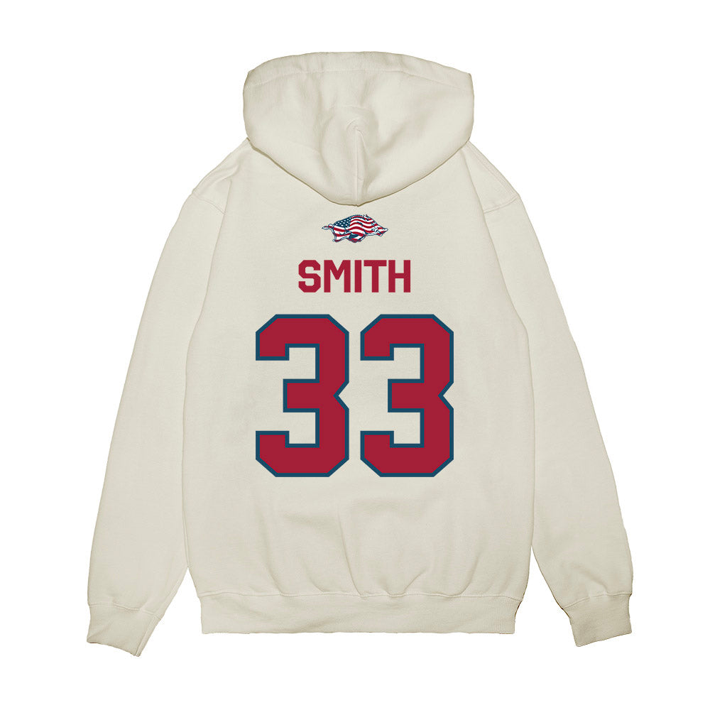 Arkansas - NCAA Football : Jakore Smith - Patriotic Collection Premium Hooded Sweatshirt-1