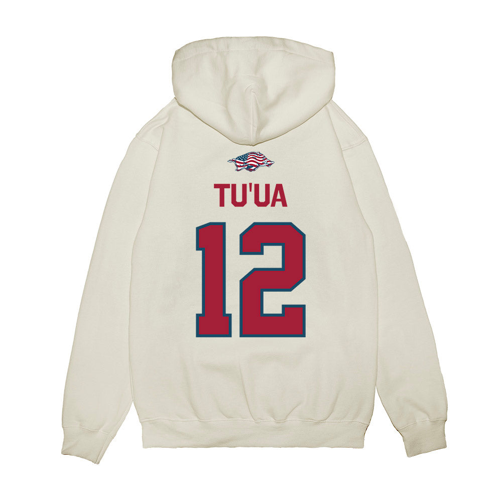 Arkansas - NCAA Women's Soccer : Vailana Tu'ua - Patriotic Collection Premium Hooded Sweatshirt-1
