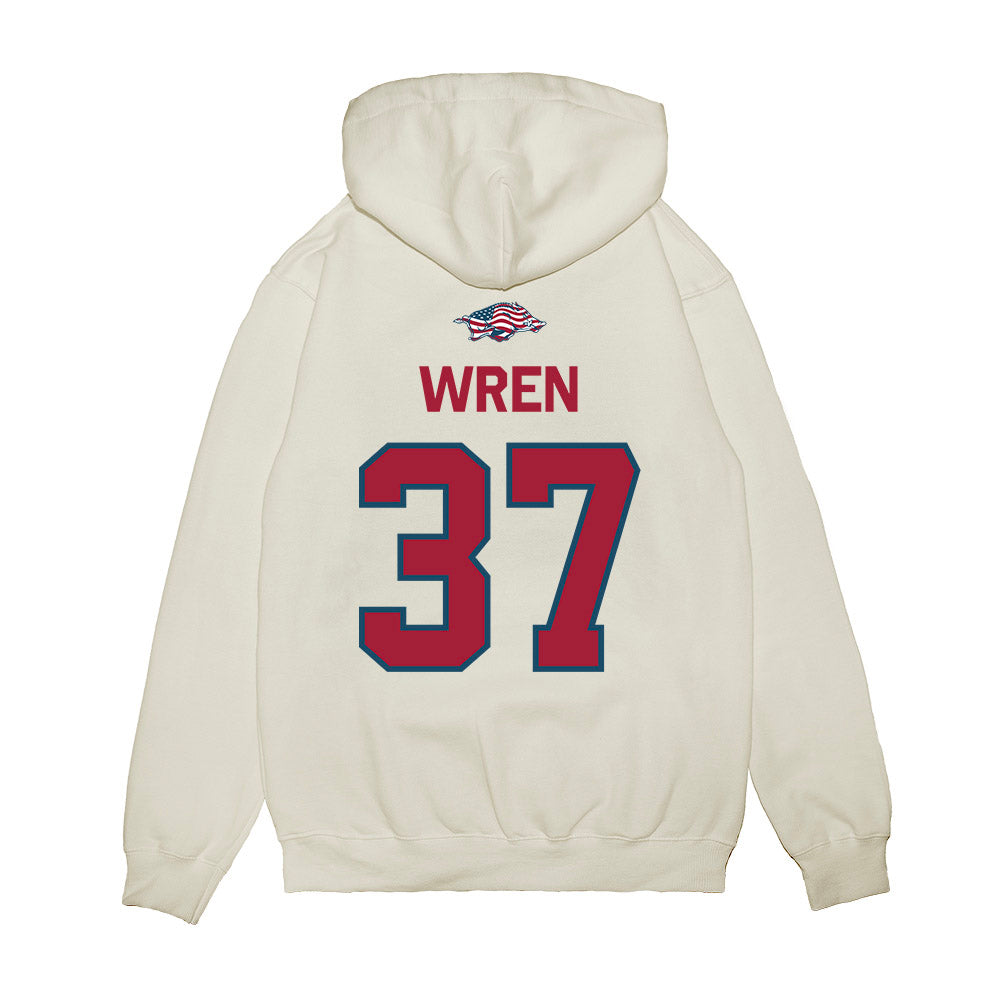 Arkansas - NCAA Baseball : Grant Wren - Patriotic Collection Premium Hooded Sweatshirt-1