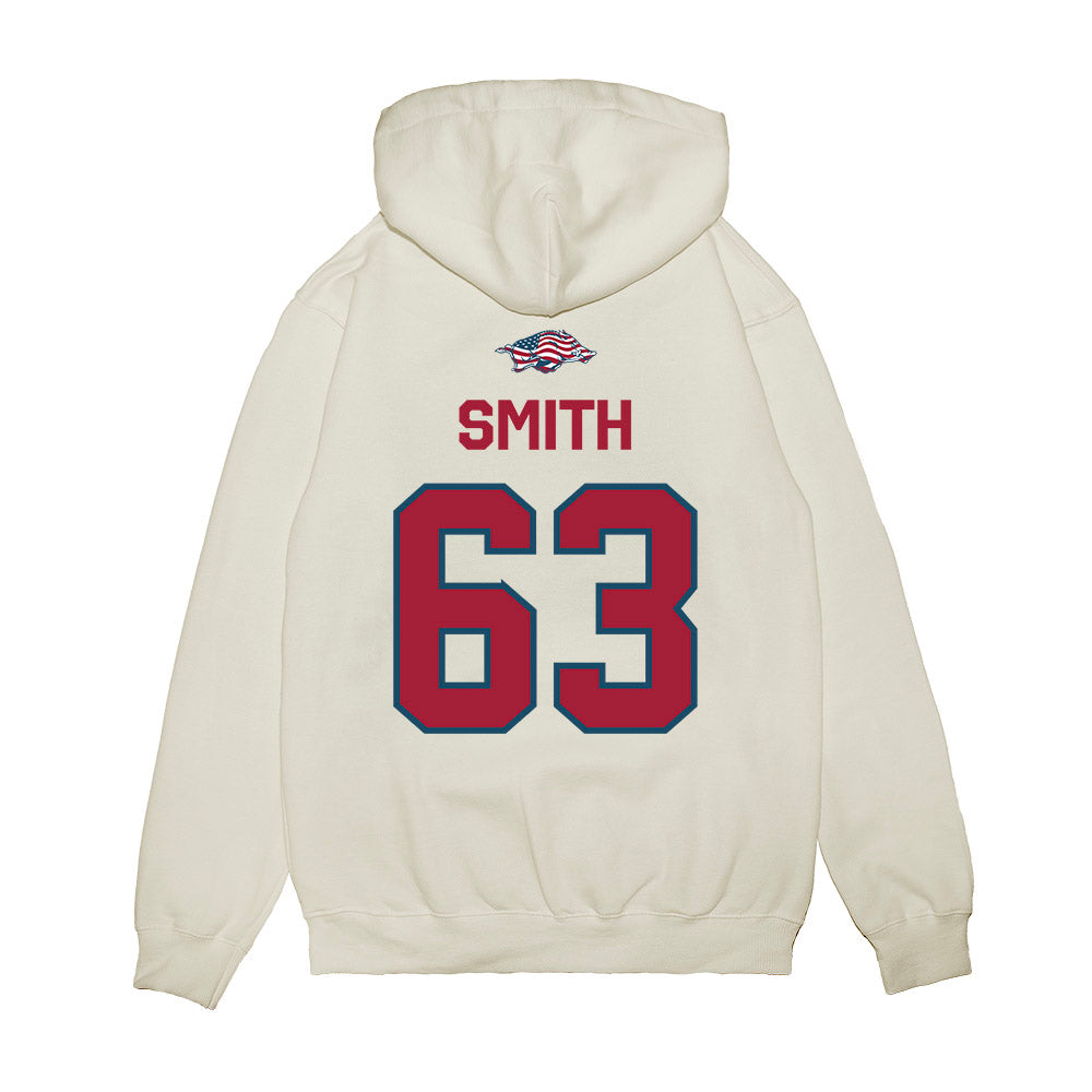 Arkansas - NCAA Football : Hugh Smith - Patriotic Collection Premium Hooded Sweatshirt-1