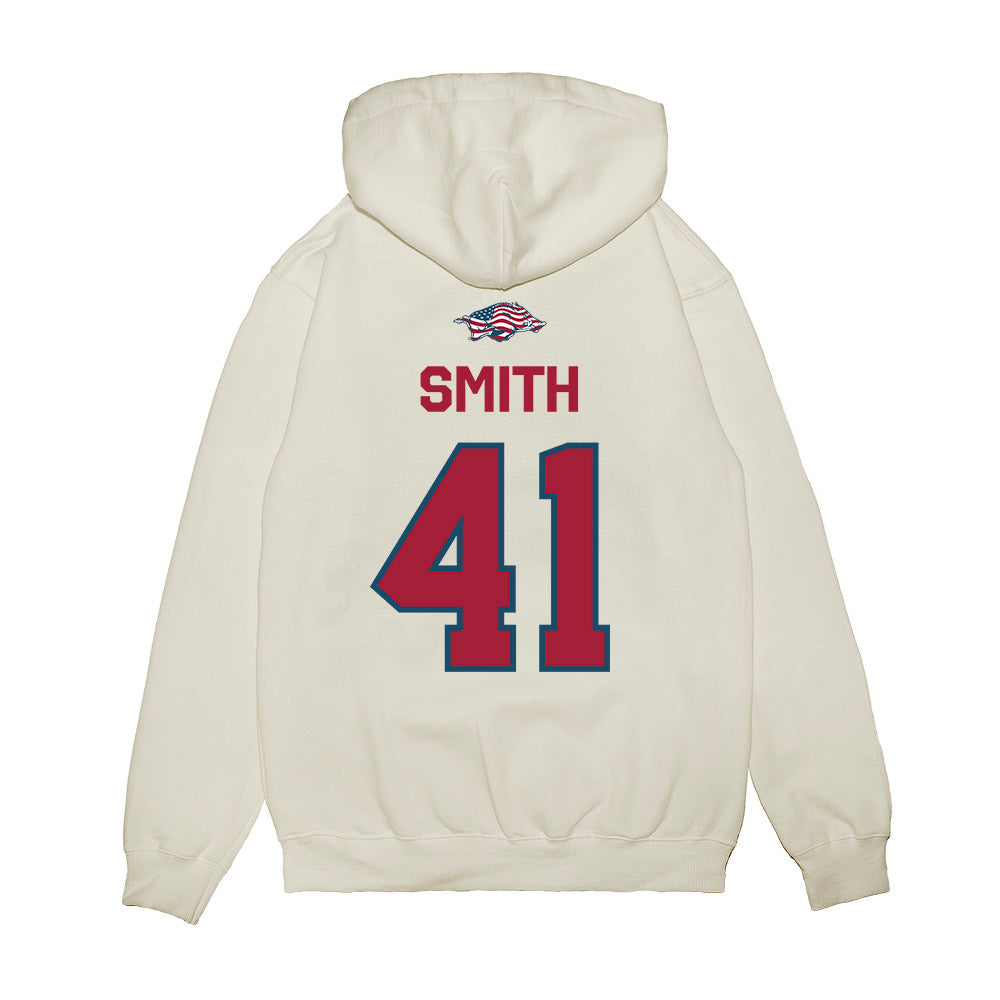 Arkansas - NCAA Football : Connor Smith - Patriotic Collection Premium Hooded Sweatshirt-1