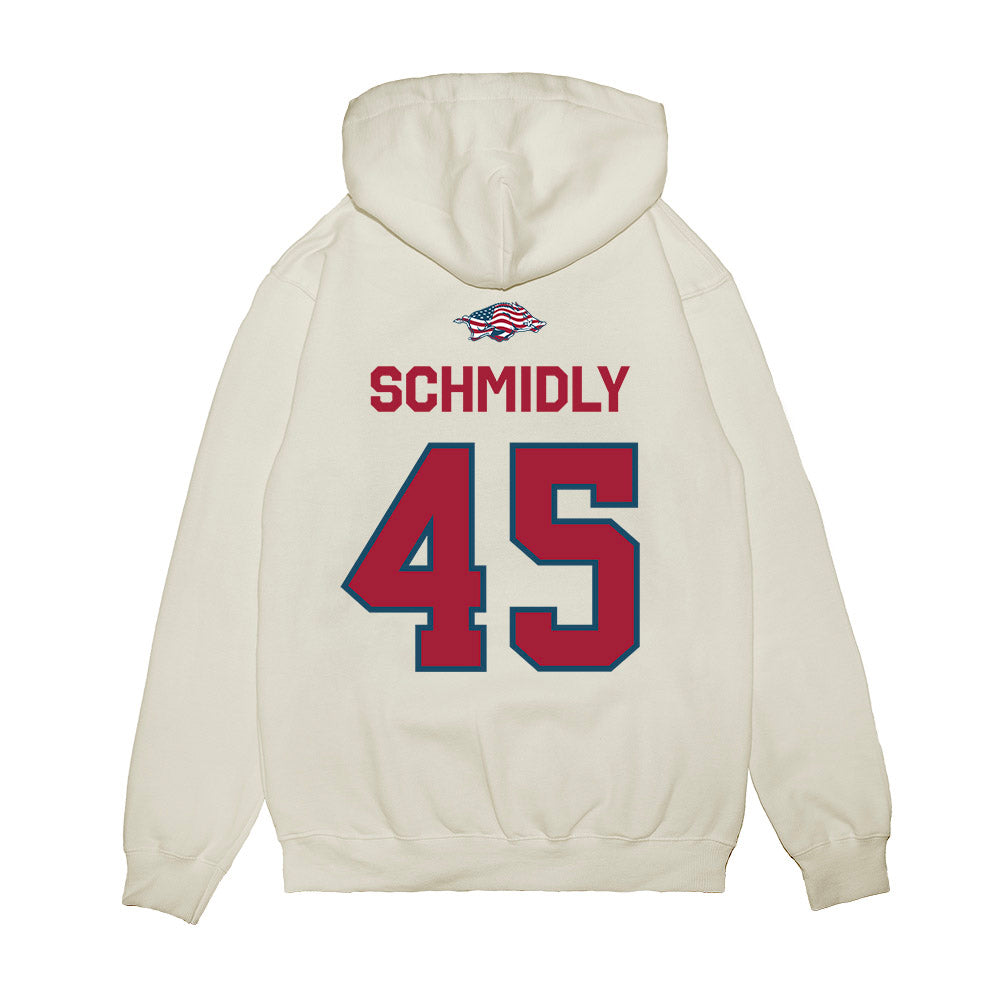 Arkansas - NCAA Football : Max Schmidly - Patriotic Collection Premium Hooded Sweatshirt-1