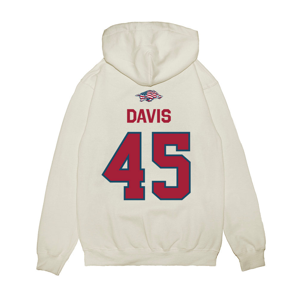 Arkansas - NCAA Football : Preston Davis - Patriotic Collection Premium Hooded Sweatshirt-1